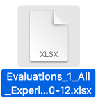 Export Evaluation Data to Excell