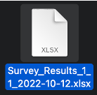 Export Survey Data to Excell