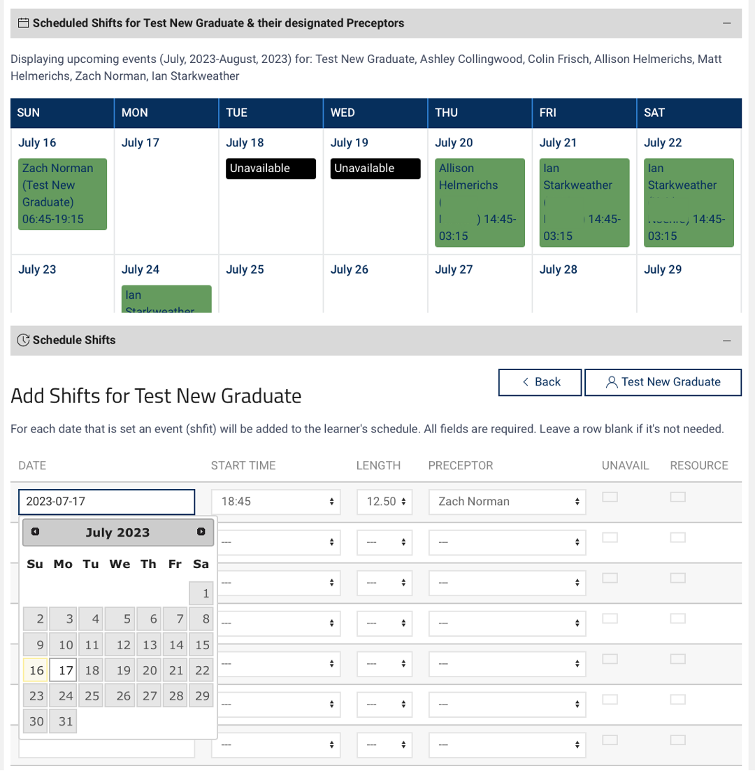 Learning Schedule