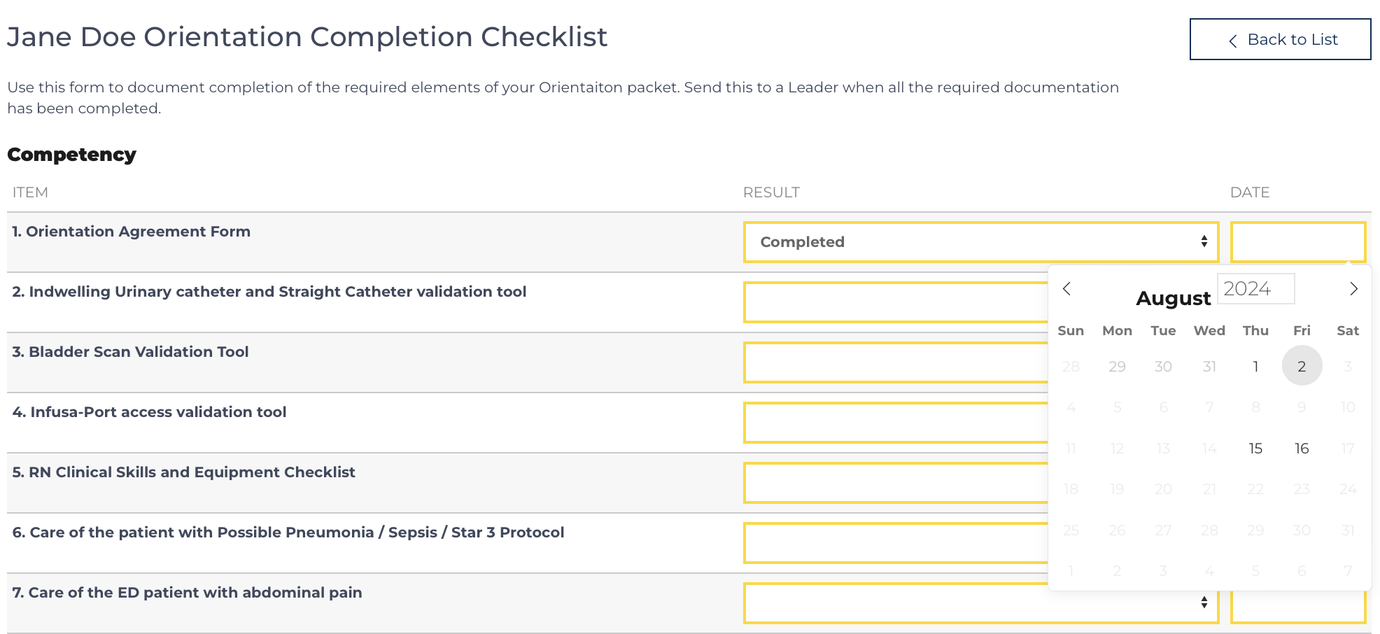 Verify Competency Documents